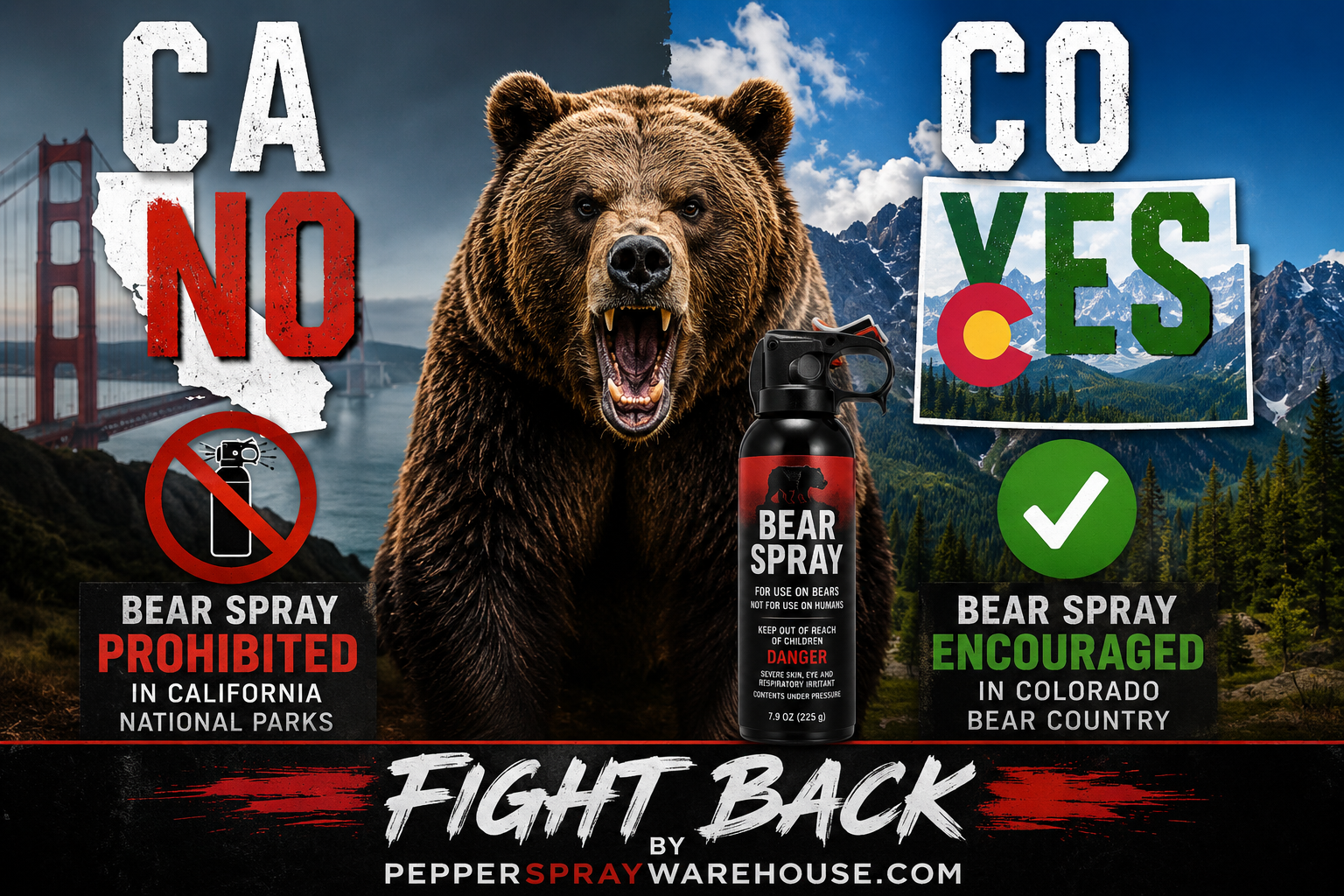 California Says "No" to Bear Spray. Colorado Says "Bring It."