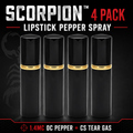 Scorpion Lipstick Pepper Spray™ with OC + CS Tear Gas — Discreet Self-Defense, 1/2 oz