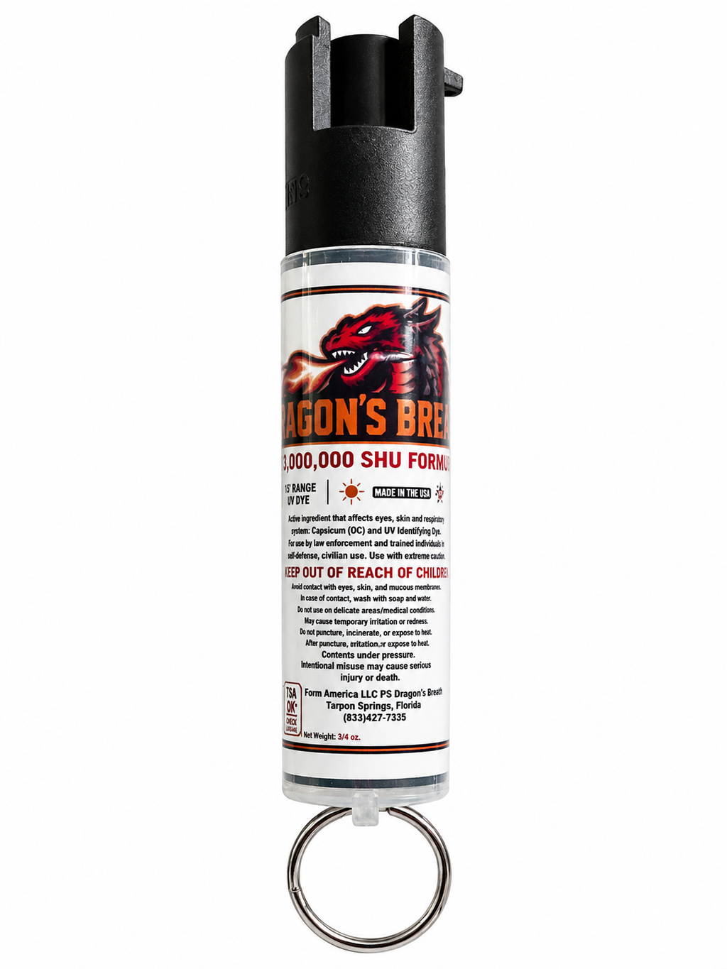 Dragon's Breath Pepper Spray™ — Wearable Self-Defense, 3/4 oz