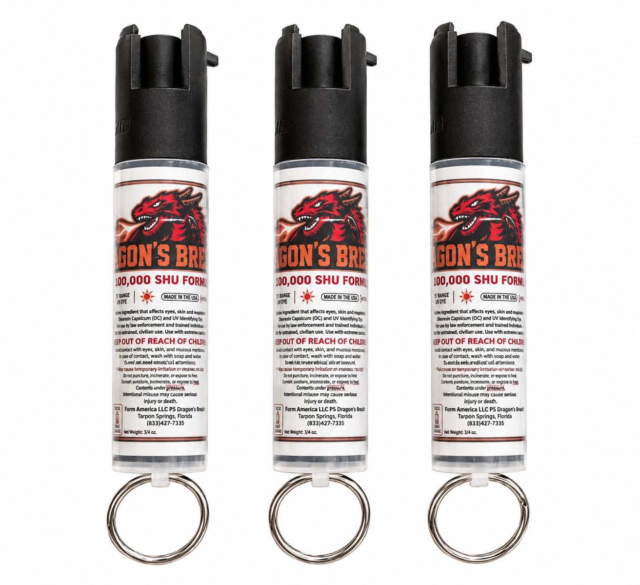 Dragon's Breath Pepper Spray™ — Wearable Self-Defense, 3/4 oz