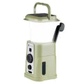 Solar Camping Lantern with AM/FM Radio, Phone Charger, Hand Crank, Hanging Light, SOS Alarm, and 5000mAh Power Bank, Rechargeable plus AAA Battery Backup