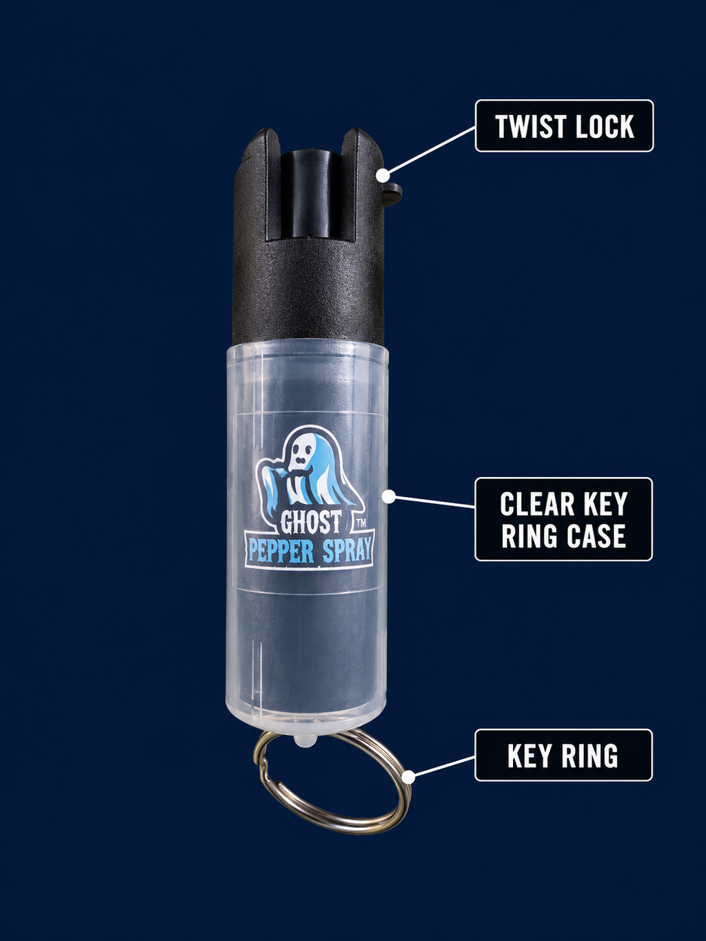 Ghost Pepper Spray™ — Maximum Strength OC Pepper Spray Self-Defense, 1/2 oz