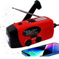 7-Band Emergency Weather AM/FM/WB Radio with NOAA Alerts, Flashlight, Phone Charger, Solar, USB, and Hand Crank Charging